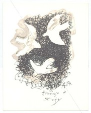 Georges BRAQUE. Hommage à Dufy. Lithographie Mourlot 1965.
