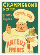 CHAMPIGNONS AMIEUX FrèRES Rydi-POSTER HQ 45x60cm d'une AFFICHE VINTAGE