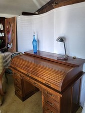 Grand Bureau à  cylindre  rideau américain vintage 