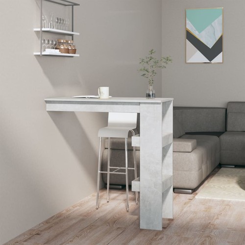 Table bar murale gris - table, de