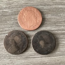 Lot de 3 pièces Louis XVI  ,   12 deniers François 1791 en cuivre