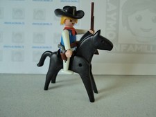 PLAYMOBIL vintage western cowboy cheval type chariot carriole set 3587 de 1983
