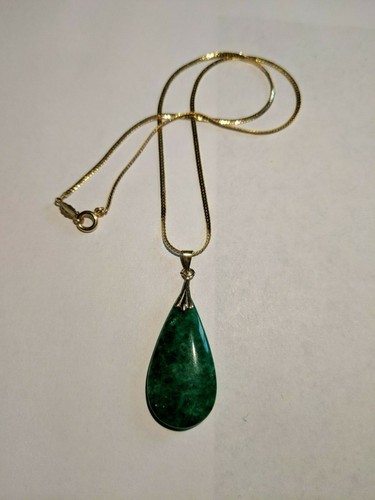 18k chain with green stone - chain,