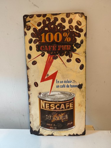 Plaque émaillée nescafé - plaque,
