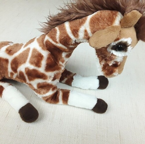 Giraffe realistic plush animal - giraffe,
