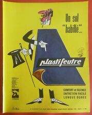 Publicité de presse  1964 -  Revêtement de sol PLASTIFEUTRE ill par CLIVANEL