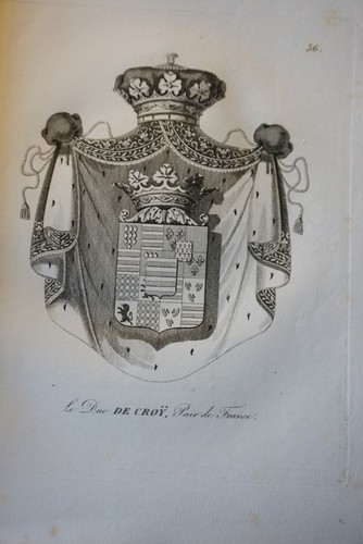 Gravure blason heraldique duc - gravure,