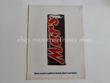 Mars candy bar ad clipping Germany 1980s #1
