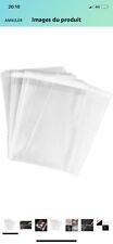 RUBY Lot de 50 sachets transparents en cellophane plastique avec fermeture adhé