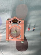 BlueBird 1991 Polly Pocket Funtime Clock Pink Horloge Rose  Fonctionne