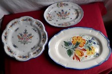 lot  faïence  JODRA MARTRES et un plat ovale sud ouest