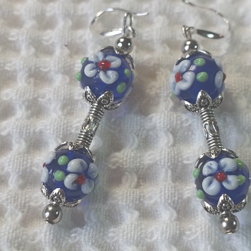 Boucles oreilles perles de - , d