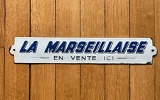 très rare plaque emaillée de presse pour le journal LA MARSEILLAISE - vers 1940