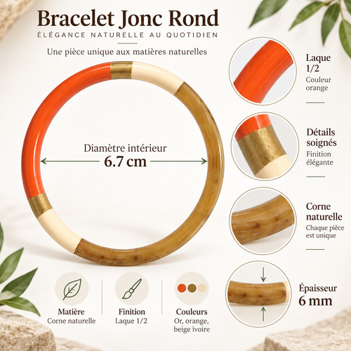 Bracelet jonc unique handmade