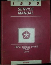 Manuel d'entretien d'atelier camionnette Dodge Dakota 1990