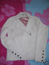 Blouson Veste Perfecto Cuir Craie Clouté ZADIG & VOLTAIRE Taille M **NEUF (750€)