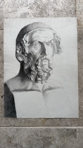 Xix etude dessin original - etude,