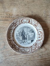 assiette parlante Le Paratonnerre 1758 Faïence Opaques De Sarreguemines Gravée 