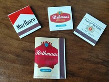 4 boîtes d'allumettes vintage - 1 Malboro, 1 Philip Morris, 2 Rothmans légères