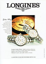 Publicité Advertising 068  1995   montres  Longines  golden wings