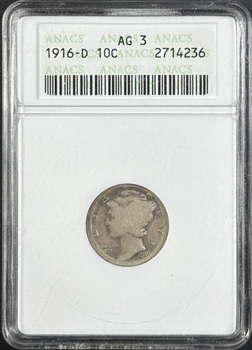 1916 10c mercury dime - 10c,