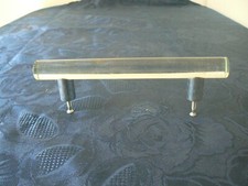 ANCIENNE POIGNEE DE PORTE BARRE DESIGN 1970 EN VERRE VINTAGE MODERNE  COLLECTION