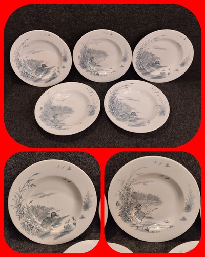 Lot assiettes 19e faïence - lot,