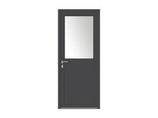 PORTE DE SERVICE ALUMINIUM VITREE 1/2 HAUT 2150 x 900