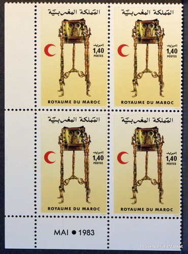 Maroc timbre coin date - maroc,