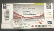  AS MONACO VS PSV EINDHOVEN ticket CHAMPIONS LEAGUE 2022 2023 HOLLAND PAYS BAS