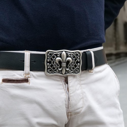 Homme ceinture cuir noir - cuir,