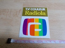 Autocollant vintage TV COULEUR