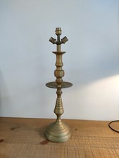 Ancien Pied De Lampe En Bronze