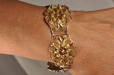 BRACELET VINTAGE ARGENT MASSIF VERMEIL FILIGRANE SILVER FILIGREE