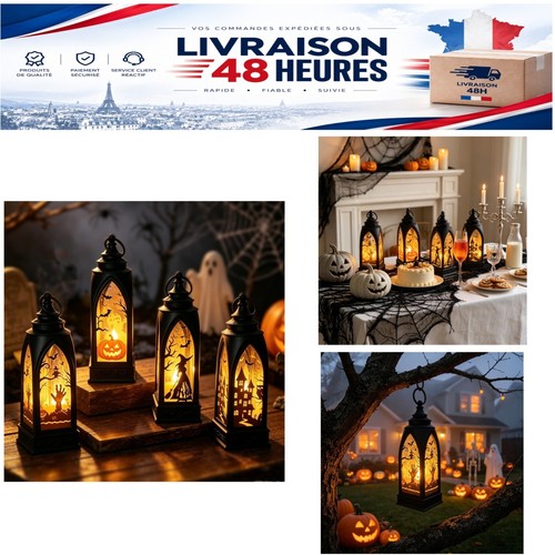 Lanterne halloween led - lanterne, 4