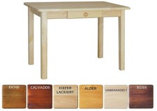 Table à manger avec tiroir table de cuisine table à manger table pin massif...