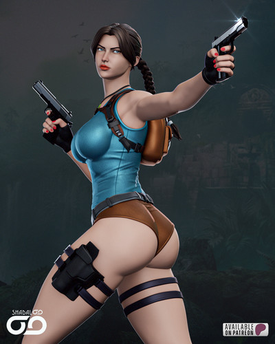 Lara croft statue print - croft, 3d