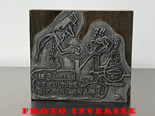 Ancien tampon plaque matrice - tampon,
