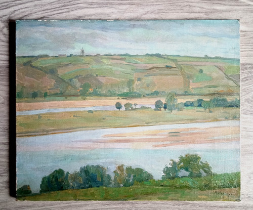 Tableau huile 1921 la - 1921, "la