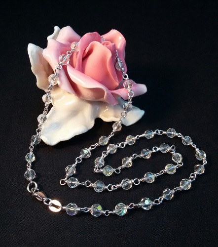 Silver chain necklace - silver,