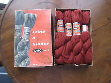 mercerie ancienne 4 très gros écheveaux 25g laine a broder dmc n°1