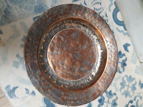 Ancienne assiette cuivre en - ancienne,
