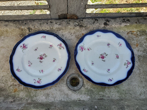Paire assiettes anciennes en - d'assiettes,
