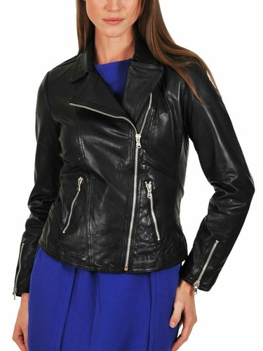 Veste cuir véritable pour - en,