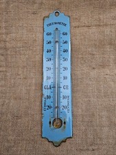Thermomètre émaillé bleu