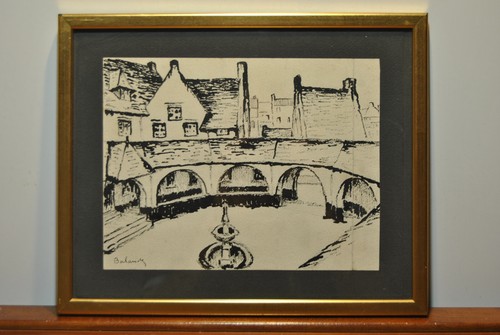 Tableau dessin gaston balande - tableau,