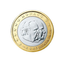 PIECE MONNAIE 1 EURO MONACO 2003 PRINCE RAINIER III NEUVE UNC DU ROULEAU