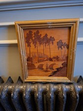 marqueterie : vue d'un village