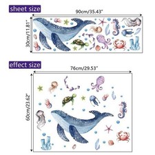 Bleu Cm dessin animé baleine