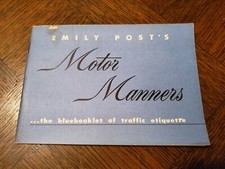 Rare - 1949 Vintage Emily Post’s Motor Manners booklet of Traffic Etiquette